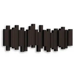 UMBRA STICKS HOOK ESPRESSO 318211-213 platzsparende Garderobenleiste mit 5 beweglichen Haken