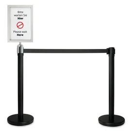 Stagecaptain Absperrständer PLS-200 Edelstahl Schwarz