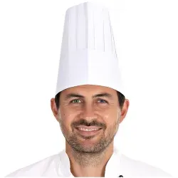 HYGOSTAR® Kochmütze Le Chef, Papier 0193 , 1 Packung = 50 Kochmützen, Höhe: 20 cm