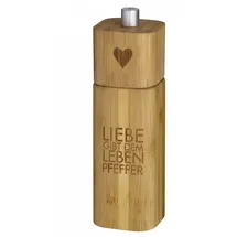 räder Pfeffermühle Liebe gibt dem Leben Pfeffer Schriftzug