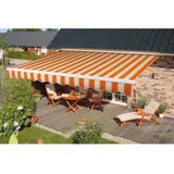 Spettmann Gelenkarmmarkise 350 cm x 250 cm Beige-Orange gestreift