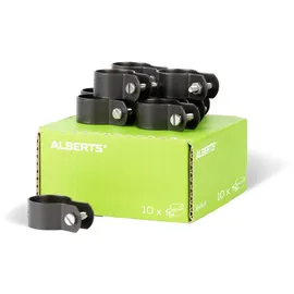 GAH Alberts Alberts 831936 Schelle für Streben | verzinkt, anthrazit-metallic kunststoffbeschichtet | Schellen-Ø 34 mm | 10er Set