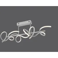 just light. LED-Deckenleuchte Curls Silber 82 x 21 cm