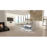 Sofa Dreams Wohnlandschaft Sofa Leder Ledercouch Arezzo U Form Ledersofa weiß