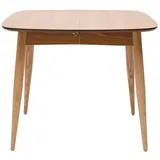 miliboo Ausziehtisch 90 x 75 x 90 cm braun