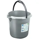 flink & sauber Putzeimer 10,0 l Grau