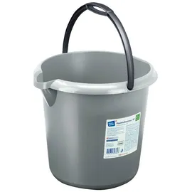 flink & sauber Putzeimer 10,0 l Grau