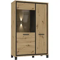 Forte Highboardvitrine Trondheim in Artisan Eiche Nachbildung