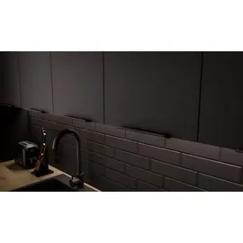 Küchen-Preisbombe Winkelküche Siena L-Form 350 x 290 cm schwarz matt