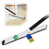 Novaliv Badabzieher 43 cm 3-tlg. Weiß/Türkis