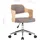 vidaXL Drehbarer Bürostuhl Bugholz Taupe