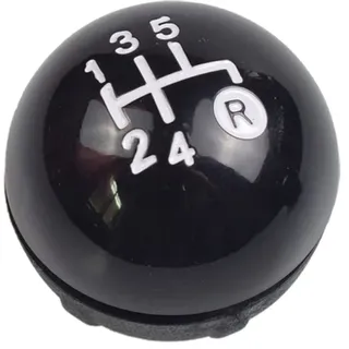 Hacreyatu 5/6 Gang Schaltknauf Stick Schalthebel Passend für Fiat 500 2012-2018 (Black, 5 Gang)