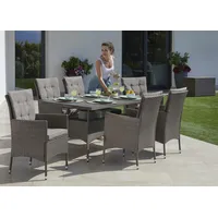 Konifera Garten-Essgruppe »Mailand«, (19 tlg.), 6 Sessel, Tisch 150x80
