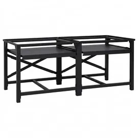 vidaXL Waschmaschinen-Podest 2 Stk. Schwarz 120 x 56 x 52 cm