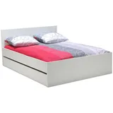 Weber Industries Bett, Weiß/ Holzwerkstoff, 140x200 cm, Schlafzimmer, Betten