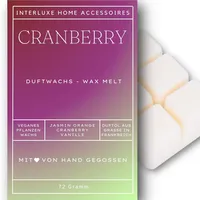 Interluxe Duftmelt Wachsmelt Duftwachs Cranberry duftendes Wachs fruchtiger Duft Melt duftend Waxmelt 100% pflanzlich