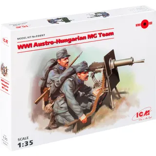 ICM 35697 Figur WWI Austro-Hungarian MG Team, Schwarz, Mittel