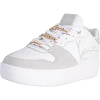 Karl Kani 89 UP Logo PRM Women Sneaker Trainer Schuhe (White/Grey, EU Schuhgrößensystem, Erwachsene, Numerisch, M, 40) - 40 EU