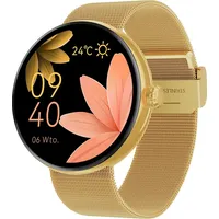 Forever Smartwatch fur Damen Forevive 5 SB-365 Gold, IP68, Schrittzähler, Pulsmesser, Schlaf-Monitoring, Touchscreen, Bluetooth