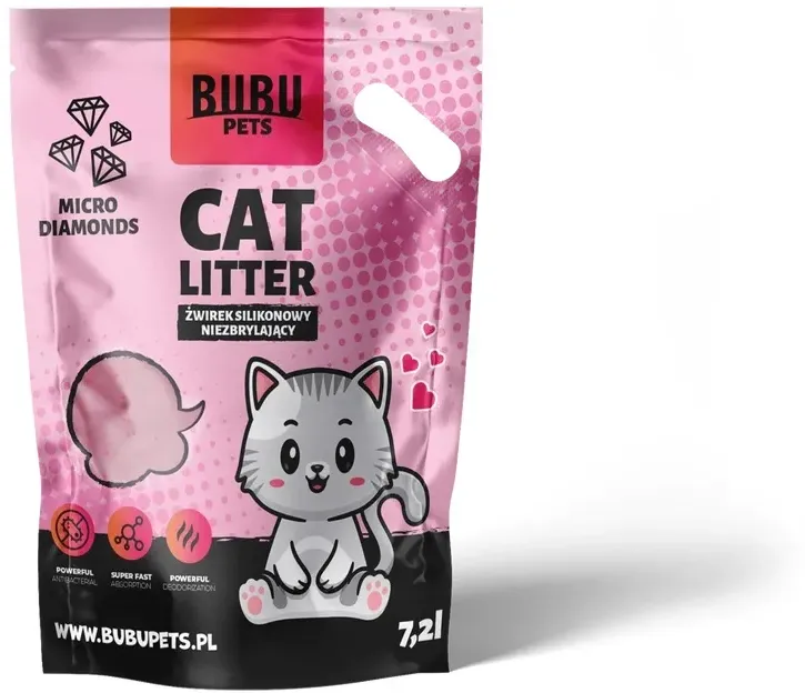 BUBU Pets Silikon-Zwischenlage Micro Pink Streu 7,2l