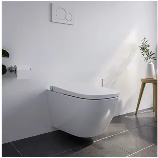 Bernstein BERNSTEIN® DUSCH-WC Basic 1104 in Weiß - Spülrandloses Dusch-WC rund - Komplettanlage