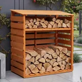 MCW Brennholzlager MCW-Q16 Holz 121 x 122 x 61 cm Braun