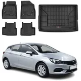 Omac Fußmatten & Kofferraumwanne Set für Opel Astra K 2015-2025 5tür Gummi