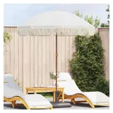 vidaXL Sonnenschirm Ø 160 cm Grau und Weiß