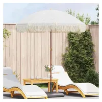 vidaXL Sonnenschirm Ø 160 cm Grau und Weiß