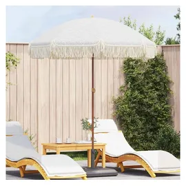 vidaXL Sonnenschirm Ø 160 cm Grau und Weiß