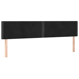 vidaXL Boxspringbett mit Matratze & LED Schwarz 200x200 cm Samt