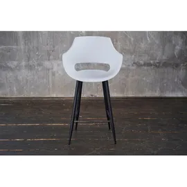 KAWOLA Barhocker ZAJA Barstuhl Sitzhöhe 76 cm Kunststoff weiß