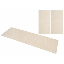 OTTO home Bettumrandung OTTO HOME "Wolly, Handweb Teppiche" Gr. 14, beige (natur), H:14mm, Obermaterial: 93% Wolle, 7% Polyester, Bettumrandungen, Bettvorleger, Wolle, handgewebt, Läufer-Set Wohnzimmer, Schlafzimmer