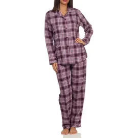 Creative by Normann Flanell Pyjama kariert rot 36/38