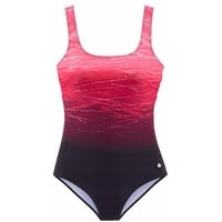 LASCANA Badeanzug Damen rot-bedruckt Gr.48 Cup D