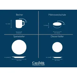 CreaTable Caldera Kombiservice 16-tlg. eisblau