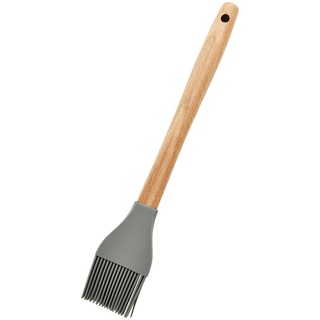 für zu Hause, Rundholzgriff, geteilter Grillpinsel, Pfannkuchen-Silikonfettpinsel, Küchenhelfer Silikonpinsel Breit (Grey, One Size)