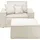 OTTO home Loveseat FINNLEY Cord 120 x 85 x 166 cm Beige mit Hocker
