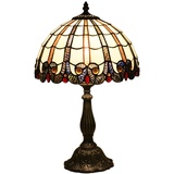 Uziqueif Tiffany Lamp, Schlafzimmer Lampen Nachttisch, Wohnzimmer Dekoration Vintage Tischlampe, 12 Zoll Tiffany Tischlampen,R