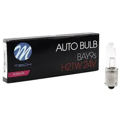 Glühlampe M-TECH H21W 21W BAY9s CLEAR 24V