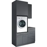 laundreezy Mehrzweckschrank-Set 118 x 238 x 68 cm Grau