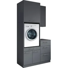 laundreezy Mehrzweckschrank-Set 118 x 238 x 68 cm Grau