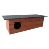 Katzenhaus Katzenhöhle Katzenhütte Outdoor Katzen Haus Holz Wetterfest 110x40 cm