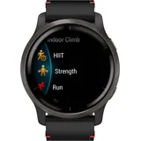 Garmin Venu 2 45 mm Lederarmband schwarz/schiefer