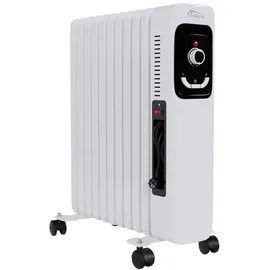 Tronitechnik Ölradiator TT OR 211 Weiß 11 Rippen 2500 Watt Drei Heizstufen