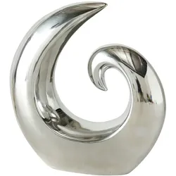 Keramik Deko-Objekt Silber 20cm