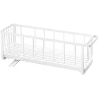 Yamazaki 5068 Tower Wire Dish Drainer Slim, White, Steel/ABS Resin/Polypropylene/Silicone, 57.5 x 16 x 18.5 cm