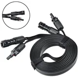 plenti SOLAR Solarkabel Fensterdurchführung 5 Meter Flach Zwillingsleitung Solar