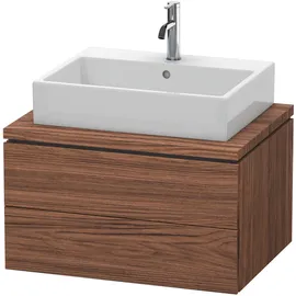Duravit L-Cube 72x54,7cm, Nussb dkl., f Kons, 2 Schub.