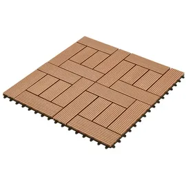 vidaXL Braune Terrassenfliesen 11 Stk. 30 X 30 Cm Wpc 1 Qm Vidaxl